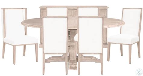 Extending dining tables are ideal for when you need more space. Traditions Natural Gray Devon 54" Round Extendable Dining ...