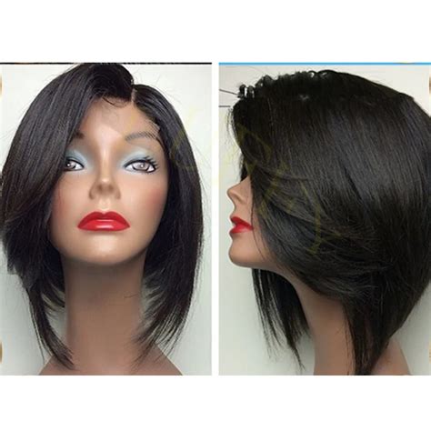 2015 New 100 Indian Virgin Human Hair Lace Front Wigs Glueless Short
