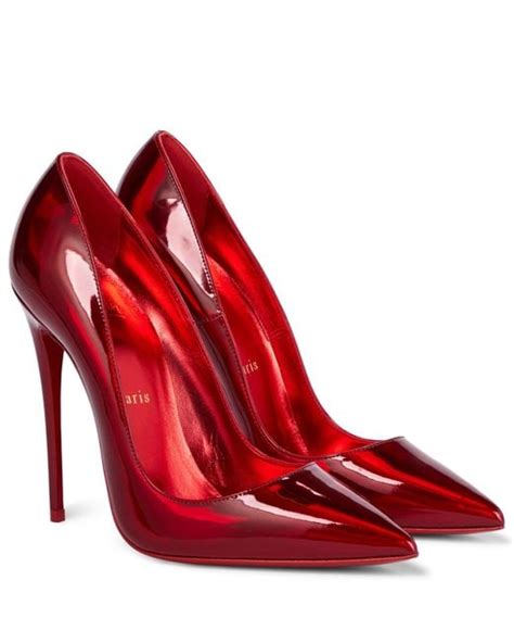 Christian Louboutin So Kate 120 Patent Leather Pumps In Red Lyst