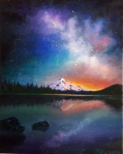 Milky Way Galaxy Painting By Marina Kirillova