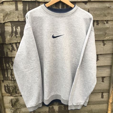 Retro Nike Grey Sweatshirt Size Xl Fits L Xl Depop Vintage