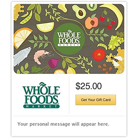 Whole Foods Market Gift Card Gift Cards Birthday