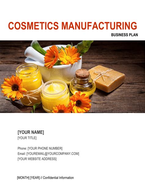 Cosmetics Manufacturing Business Plan Template By Business In A Box