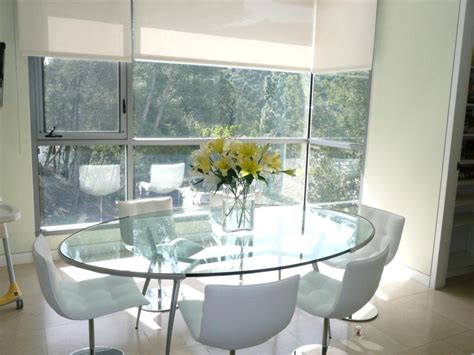Oval Glass Top Dining Table
