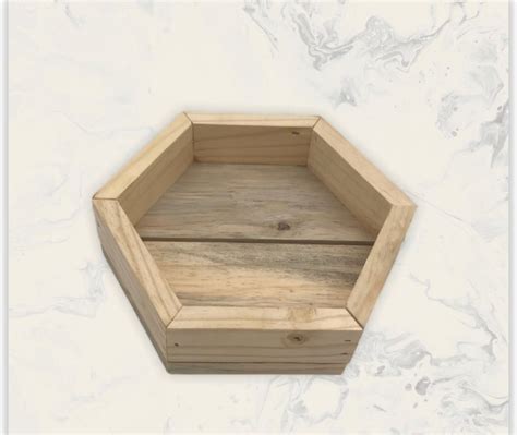 Wooden Hexagon T Crate 200mm X 180mm X 50mm Sweet And Soda
