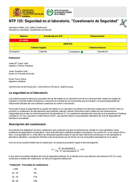 © © all rights reserved. Cuestionario de Seguridad.pdf | Laboratorios | Cuestionario