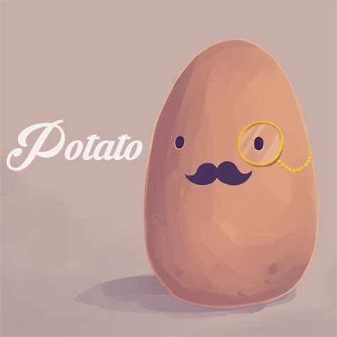 Potato Meme Potato Funny Cute Potato Cartoon Potato Kawii Potato Potato Drawing Unique