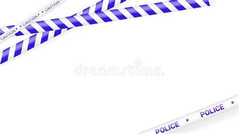 Blue Police Tape Crime Danger Line Caution Police Lines Isolated