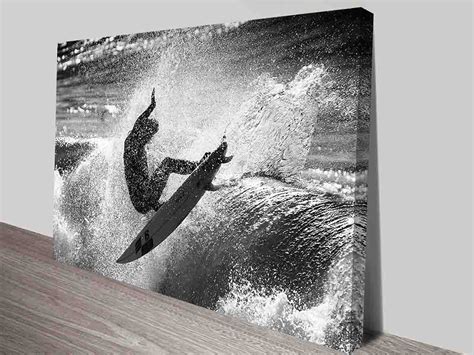 Riding The Wave Surf Scene Photo Canvas Art Print Australia