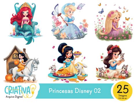 Kit Digital Princesas Elo7 Produtos Especiais