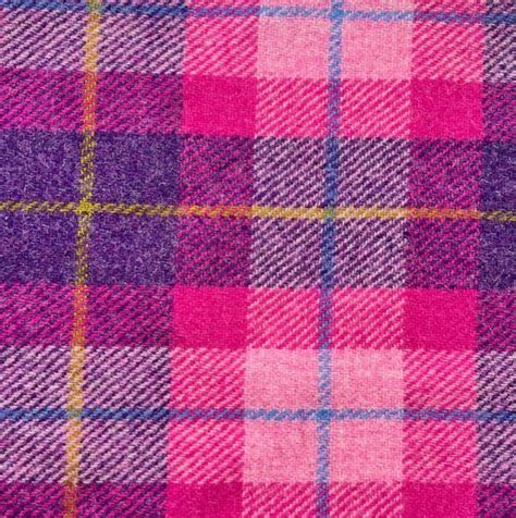 Harris Tweed Pink Purple Tartan Cloth Fabric