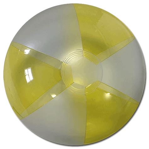 Beach Balls From Small To Giants 16 Inch Translucent Yellow And Opaque