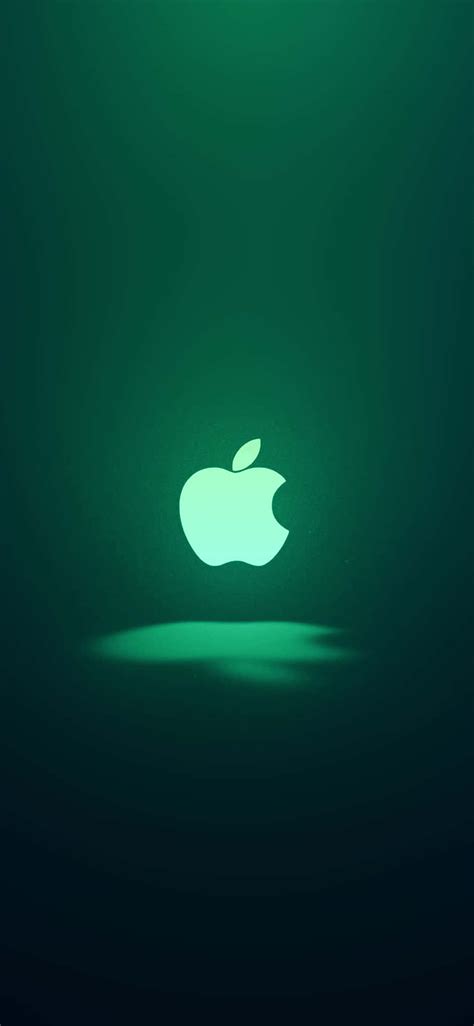 Download Iconic Iphone 11 Green Apple Logo Wallpaper