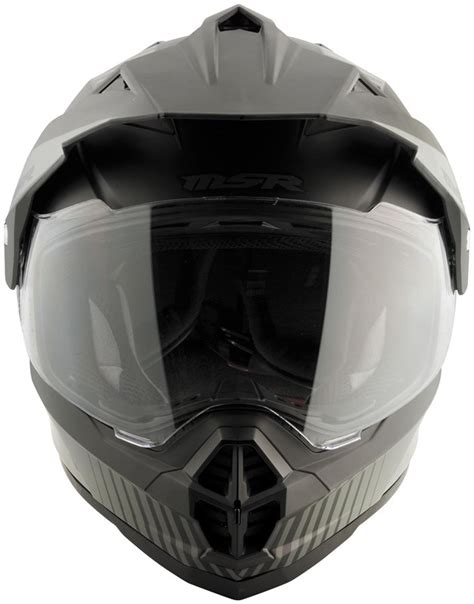 They provide chin protection and usually include a peak as well. MSR XPedition Dual Sport Helmet - Matte Black