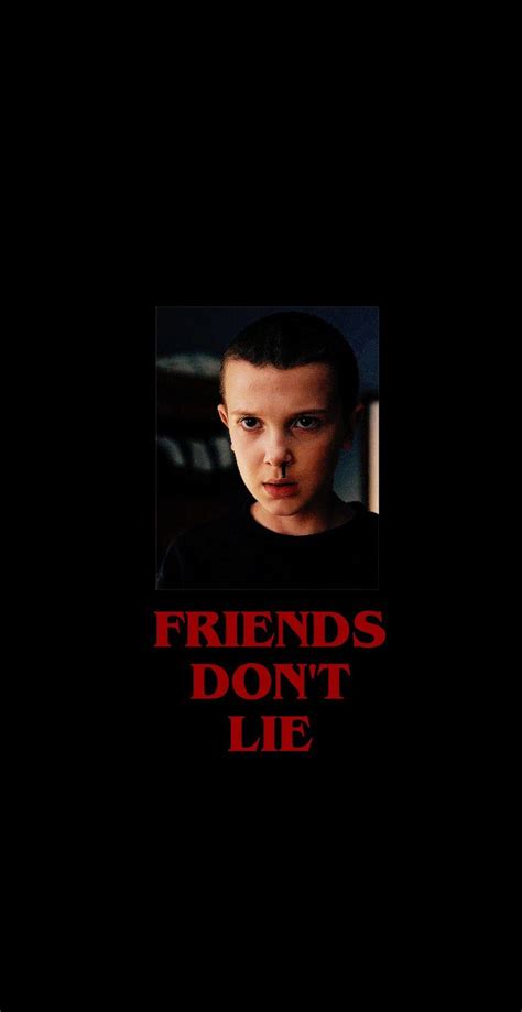 'friends don't lie' art print by whatafabday. Friends Don't Lie | Stranger Things Wallpaper Background ...