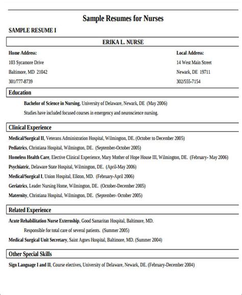 When you're looking for nursing jobs, this section helps show off your vital signs to an employer. FREE 7+ Sample New Nurse Resume Templates in MS Word | PDF