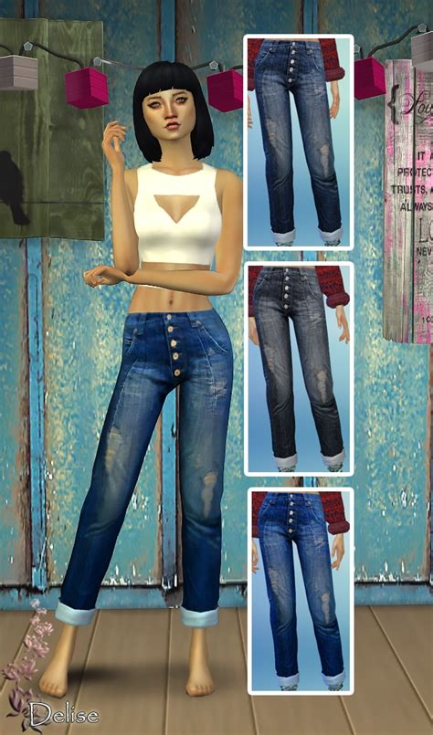 Sims 4 Ccs The Best Jeans For Females By Delise