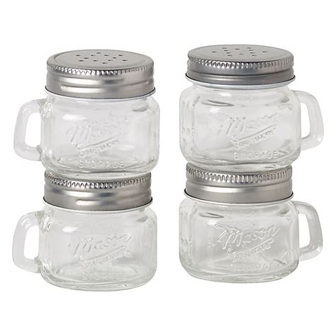 Mason Jar Salt And Pepper Shakers Set Of 4 Bed Bath And Beyond