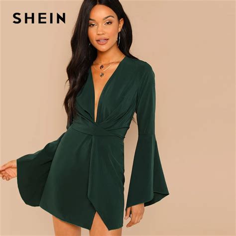 Buy Shein Green Highstreet Party Elegant Night Out