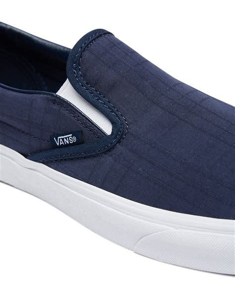 Vans Mens Classic Slip On Shoe Blue Surfstitch