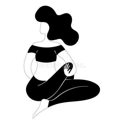 You are guaranteed to see these poses in your first few yoga classes. Yoga Lady In Asana Vector Illustration Template Stock ...