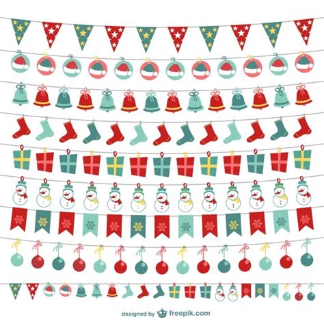 Free Vector Christmas Bunting Collection