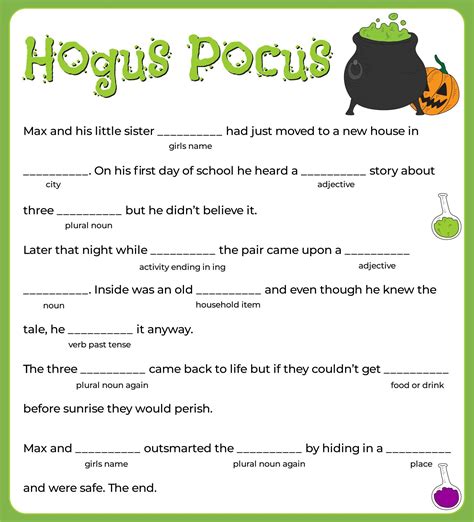 15 Best Halloween Mad Libs Story Printable Pdf For Free At Artofit