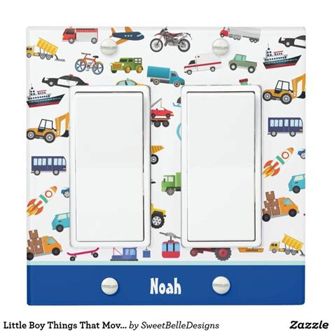 Two Light Switch Plates With Cars And Trucks On Them