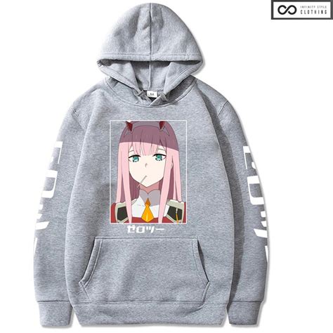 Zero Two Hoodie The Franxx Hoodie Anime Pullover Cute Girl Etsy