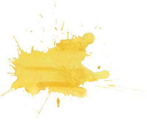 Yellow Paint Splatter Transparent