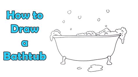 how to draw a bathtub step by step easy drawing guide