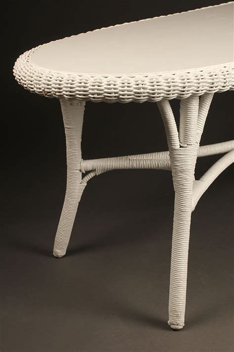 The rattan poles we use to make the frames are thicker & stronger. Oval wicker coffee table