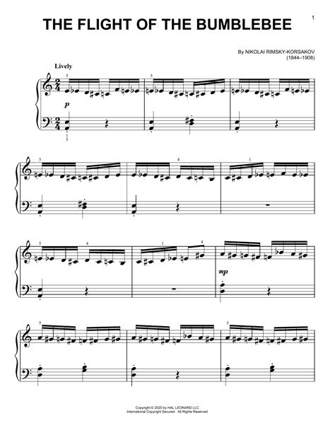 The Flight Of The Bumble Bee Sheet Music Nicolay Rimsky Korsakov