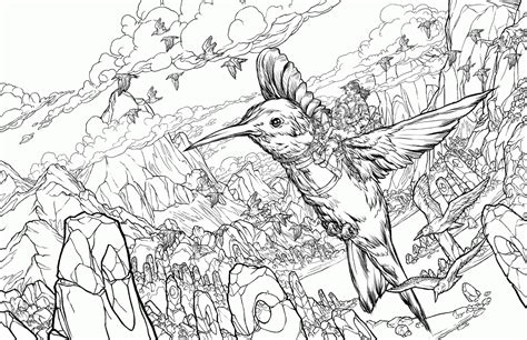 You can color this hummingbird coloring page or one of the many bird posters you will find on hellokids. Hummingbird coloring books for adults - rumahhijabaqila.com