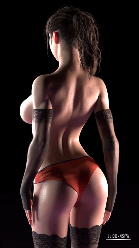 Rule 34 1girls 3d Ass Blender Breasts Brown Hair Claire Redfield Female Jul3dnsfw Makeup Naked