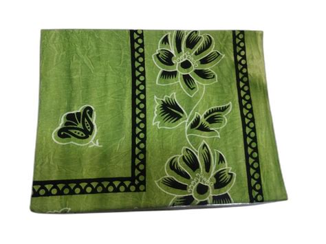 Printed 100 Gsm Green Cotton Bed Spread For Homehotel Size L 265 X