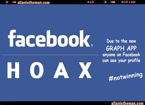 Avoid Facebook Graphic App Privacy Warning Hoax Allan The Man