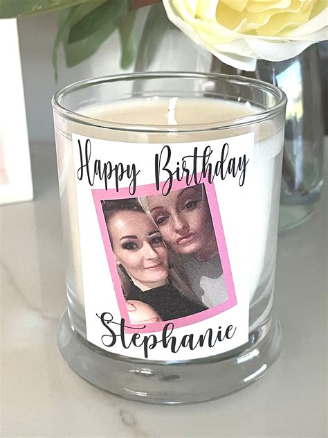 Personalized Candle Personalized Photo Candle Birthday T Etsy