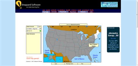 Sheppard software africa games with interactive maps to learn. U.S.A. States - Level One - Online Learning -sheppard software | Online learning, Virtual school ...