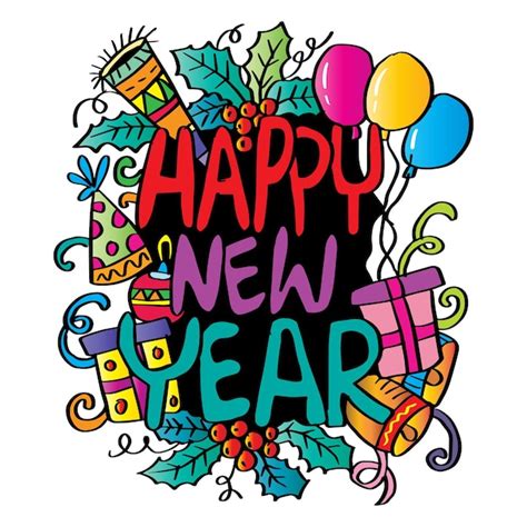 Happy New Year Clip Art Images Free Download On Freepik