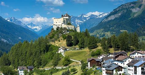 Guarda Village In Lower Engadine Valley Switzerland