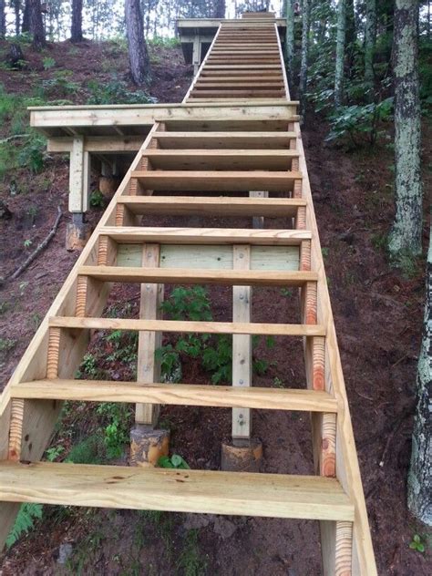 Building Stairs On A Steep Slope Handrails Next Garden Stairs