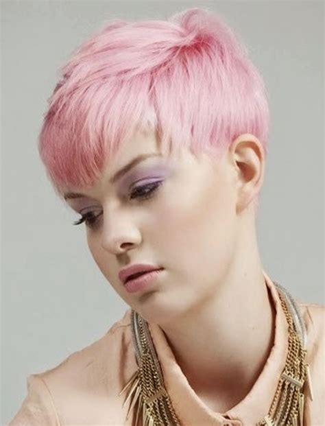 Pink Hair Color Short Pixie Hairstyles For Girls Hairstyles Free Nude