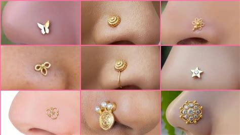 latest Gold nose pin design simple gold nose pin नज पन क डजइन