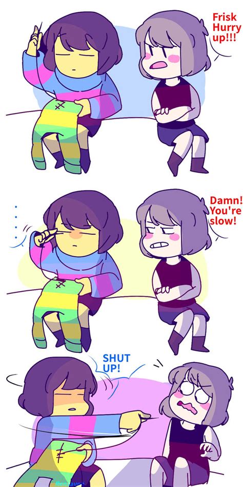 Comic Chara And Frisk By Rensaven On Deviantart