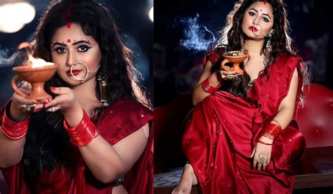 Bigg Boss 13 Contestant Rashami Desai Burn The Floor In A Hot Red Bengali Saree