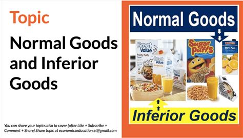 Normal Goods And Inferior Goods Economics Concept Commerce Achiever
