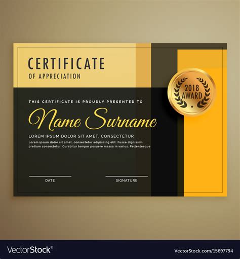 Premium Certificate Design Template Royalty Free Vector