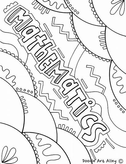 Coloring Middle Math Pages Schoolers Printable Getcolorings