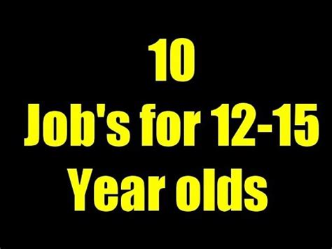 Check out these companies you may be eligible to work for. Jobs for 12-15 Year Olds - YouTube